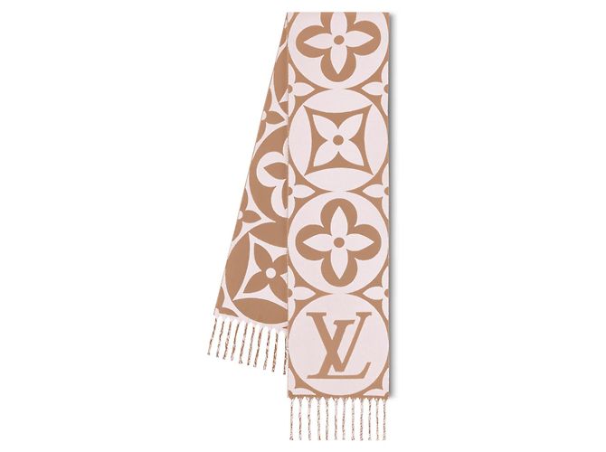 Louis Vuitton LV Medaillon Schal neu Pink Beige - Ansicht 2