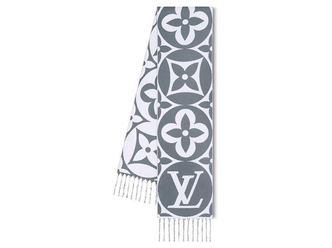 Louis Vuitton LV Nedallion Schal neu Grau - Ansicht 2