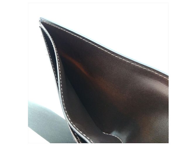 Les Prairies de Paris PRAIRIE Bi-fold Wallet in Blue Leather - view 7
