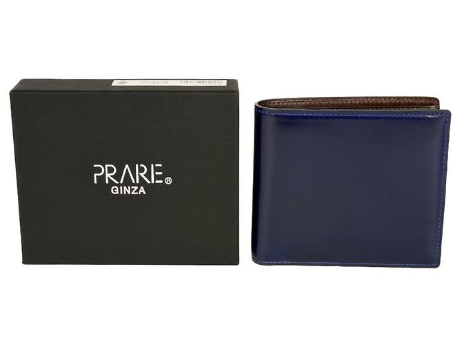 Les Prairies de Paris PRAIRIE Bi-fold Wallet in Blue Leather - view 9