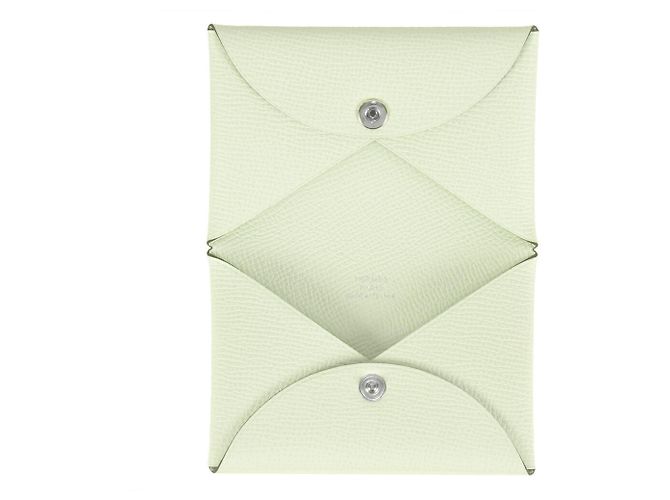 Hermès Tarjetero de visita Hermes Calvi Blanco Verde - vista 4