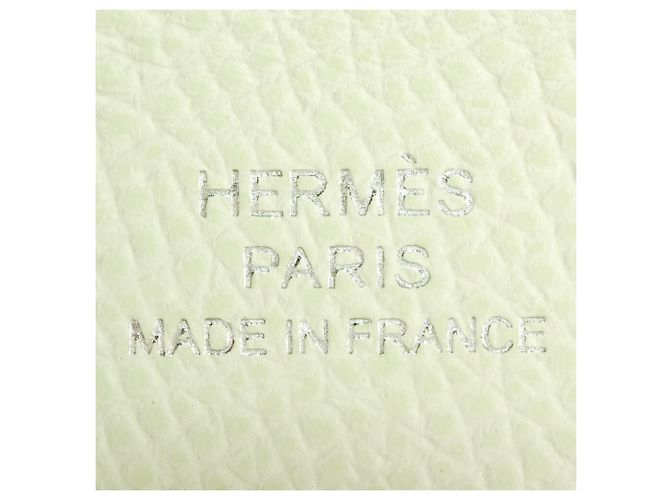 Hermès Tarjetero de visita Hermes Calvi Blanco Verde - vista 5