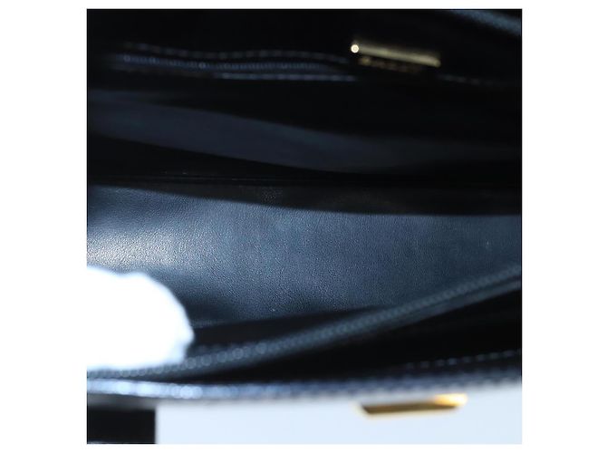 BALLY Borsa a Spalla in Pelle Nera e Oro Auth ti2301 Nero D'oro - vista 11