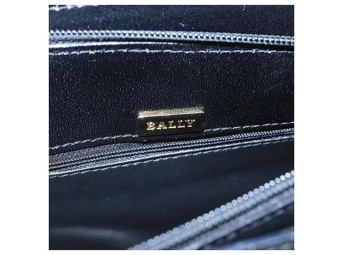 BALLY Borsa a Spalla in Pelle Nera e Oro Auth ti2301 Nero D'oro - vista 17