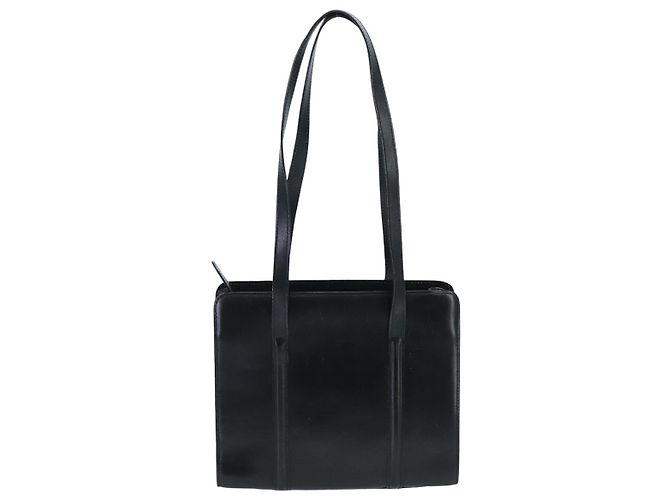 BALLY Borsa a Spalla in Pelle Nera e Oro Auth ti2301 Nero D'oro - vista 2