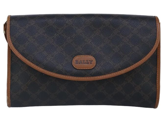 BALLY Borsa a Spalla in Pelle Nera Auth ti2294 Nero - vista 13