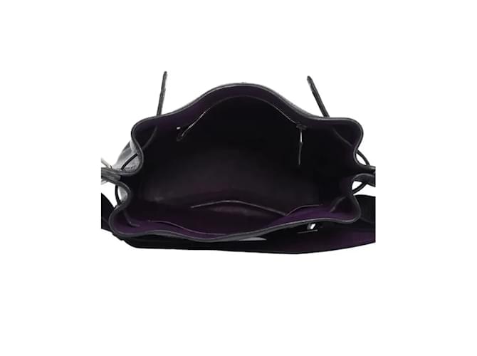 Hermès So Kelly 22 Taurillon Clemence Blu navy Viola scuro - vista 3