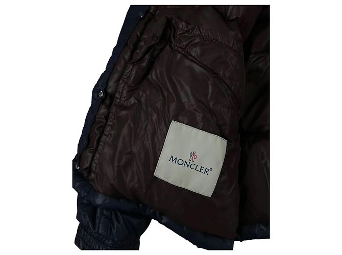 Giacca Moncler K2 Blu Navy e Blu Chiaro Lana Nylon - vista 6