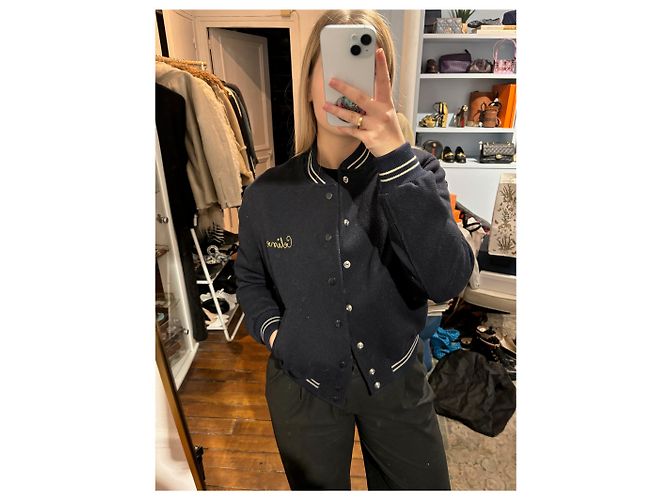 Céline CELINE Jacken T.International M Wolle Blau - Ansicht 11