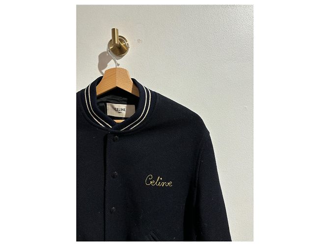 Céline CELINE Jacken T.International M Wolle Blau - Ansicht 2