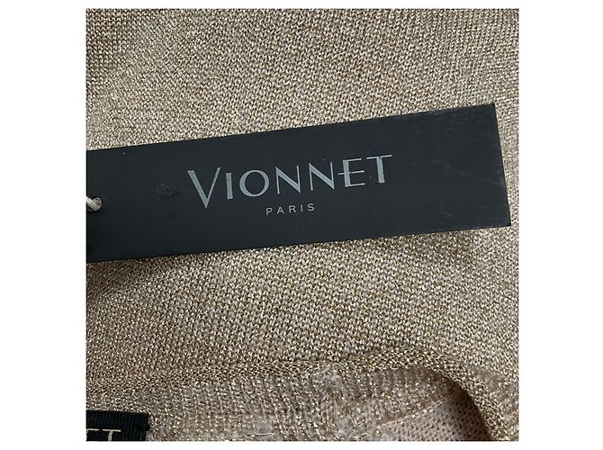 Langärmliger Rundhals-Wollstrickpullover Vionnet Gold Shimmer Golden - Ansicht 5