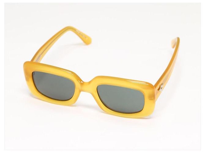Gafas de sol Bottega Veneta Retro Cuadradas Amarillas Amarillo - vista 2