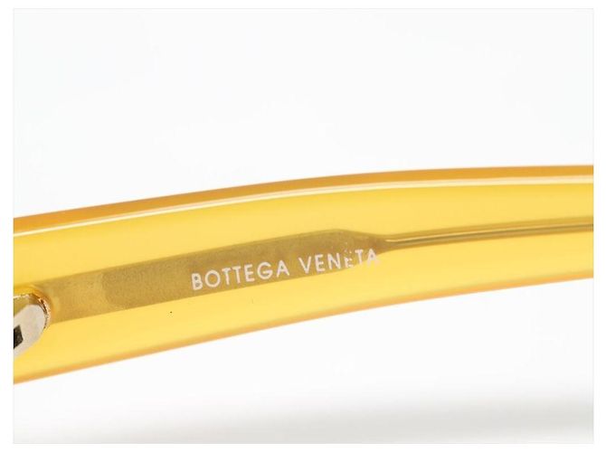 Gafas de sol Bottega Veneta Retro Cuadradas Amarillas Amarillo - vista 5
