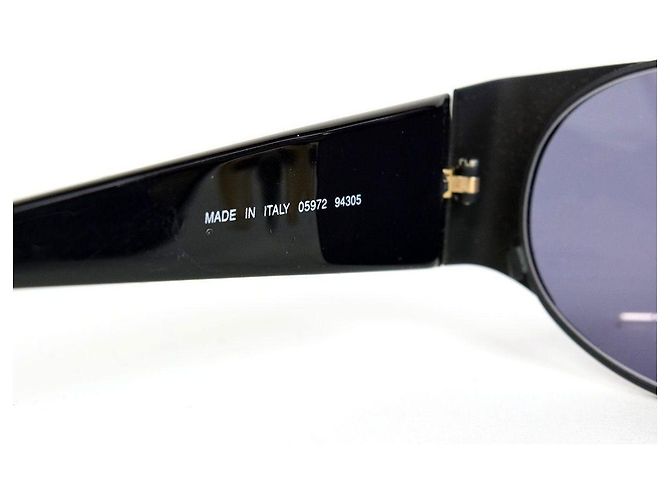 Occhiali da sole Chanel neri e dorati in plastica Nero D'oro - vista 5