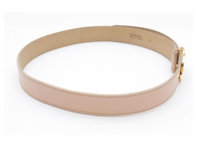 Cintura Chanel Beige Pelle Oro D'oro - vista 3
