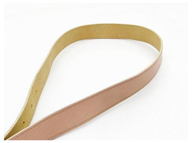 Chanel Gürtel aus Leder Hellbraun Golden - Ansicht 6
