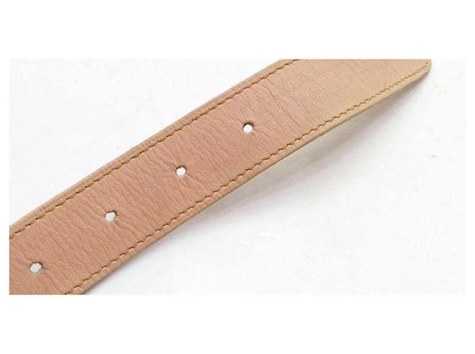 Chanel Gürtel aus Leder Hellbraun Golden - Ansicht 8
