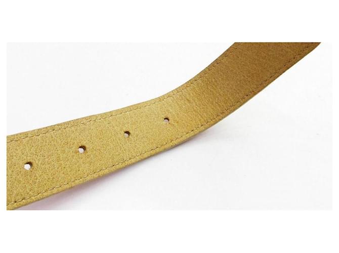 Chanel Gürtel aus Leder Hellbraun Golden - Ansicht 9