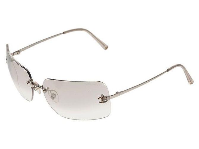 Chanel Sonnenbrille randlos grau silber - Ansicht 2