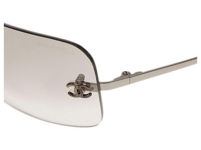 Chanel Sonnenbrille randlos grau silber - Ansicht 3