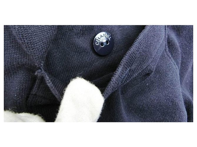 Chanel Navy Blue Wool Sweater - view 4
