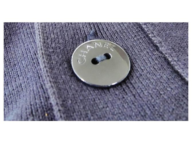 Chanel Navy Blue Wool Sweater - view 5