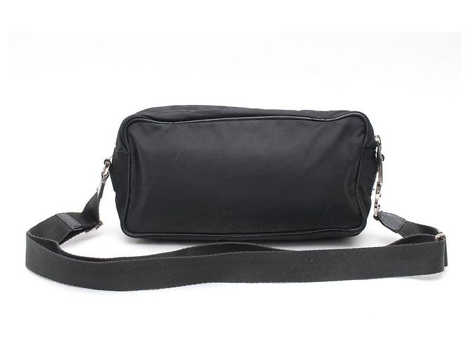 Borsa a spalla Christian Dior Logo No.2 Nera in Nylon Nero - vista 2