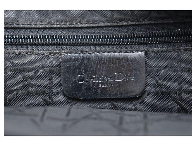 Borsa a spalla Christian Dior Logo No.2 Nera in Nylon Nero - vista 8