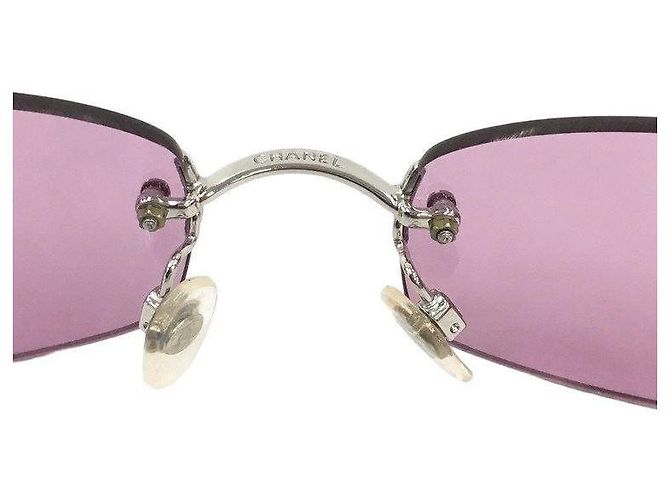 Occhiali da sole Chanel 4002 viola con logo Porpora - vista 8