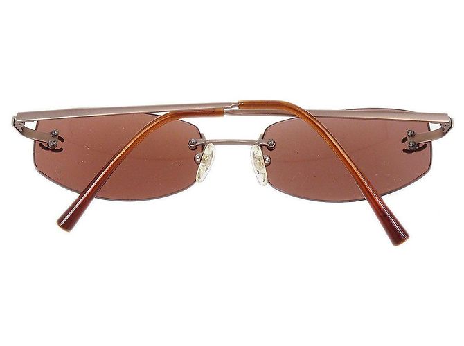 Gafas de sol Chanel Plateadas Marrón Oscuro Plástico Plata - vista 3