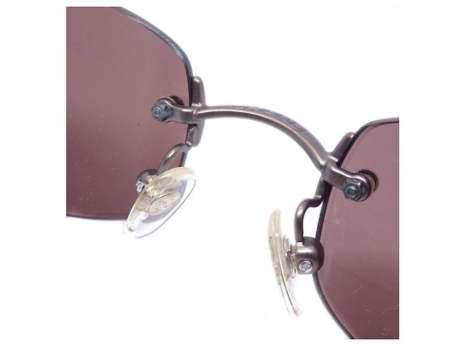 Gafas de sol Chanel Plateadas Marrón Oscuro Plástico Plata - vista 6