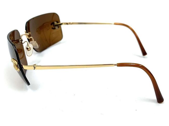 Chanel Occhiali da sole CC Logo Marrone Oro 4017-D D'oro - vista 4