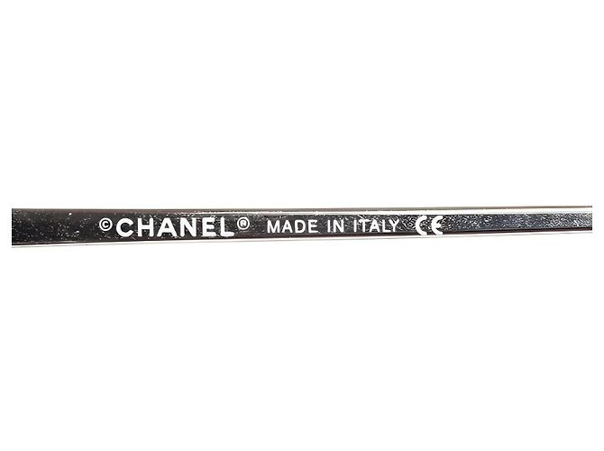 Occhiali da sole Chanel blu e argento in plastica - vista 7