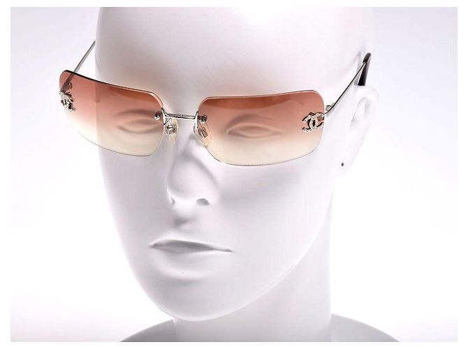 Occhiali da sole Chanel Rosa e Argento in Plastica - vista 10
