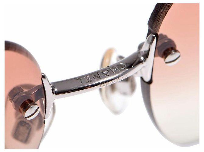 Occhiali da sole Chanel Rosa e Argento in Plastica - vista 11