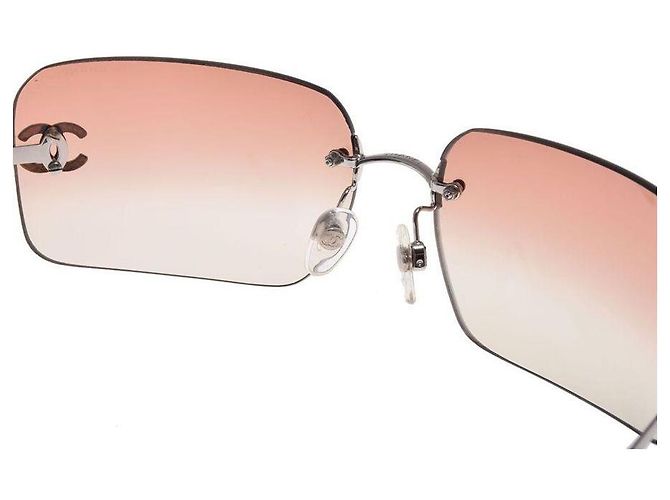Occhiali da sole Chanel Rosa e Argento in Plastica - vista 5