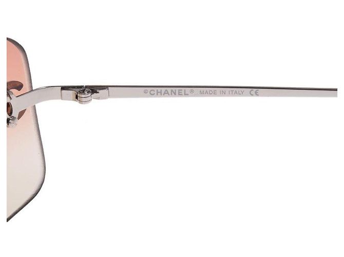 Occhiali da sole Chanel Rosa e Argento in Plastica - vista 7