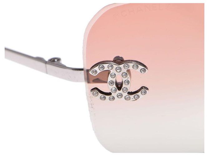 Occhiali da sole Chanel Rosa e Argento in Plastica - vista 8