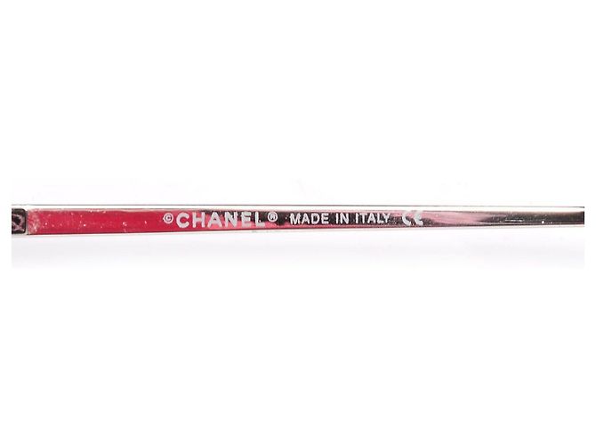 Occhiali da sole Chanel rosa e argentati in plastica Argento - vista 5