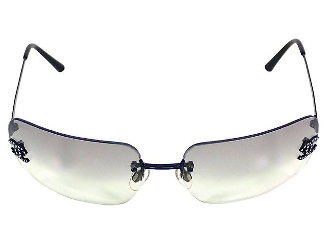 Occhiali da sole Chanel Neri Grigi Plastica Nero Grigio - vista 2