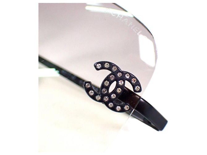 Occhiali da sole Chanel Neri Grigi Plastica Nero Grigio - vista 7