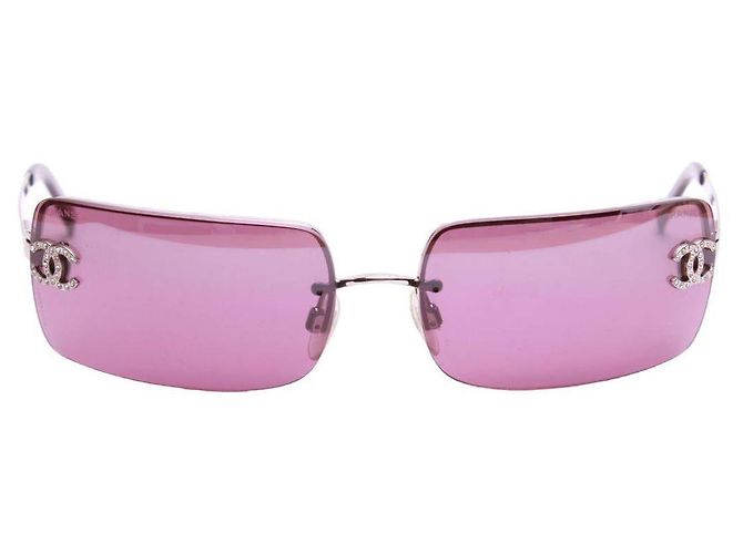 Gafas de sol Chanel Plateadas Moradas de Plástico Plata Púrpura - vista 2