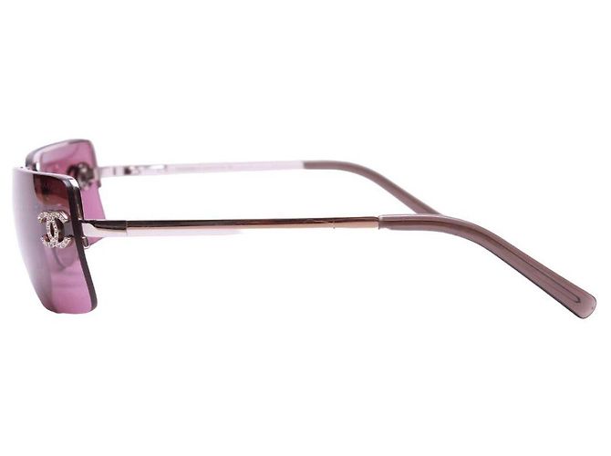 Gafas de sol Chanel Plateadas Moradas de Plástico Plata Púrpura - vista 3