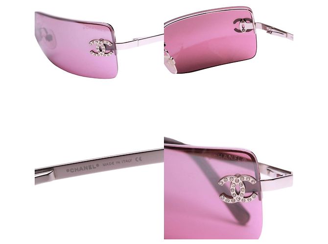 Gafas de sol Chanel Plateadas Moradas de Plástico Plata Púrpura - vista 4