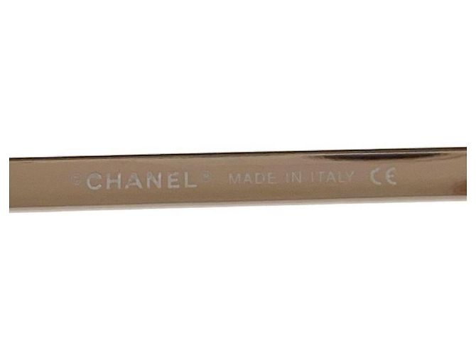 Occhiali da sole Chanel Blu e Argentati con Logo in Cristallo Argento - vista 3