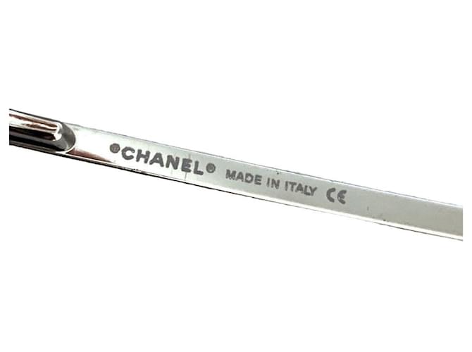 Occhiali da sole Chanel blu e argento in plastica - vista 6