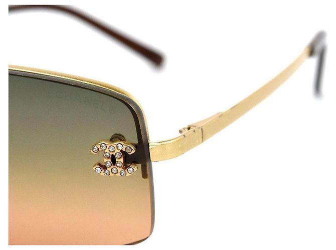 Chanel Sonnenbrille Blau Orange Gradient Kunststoff Silber - Ansicht 4