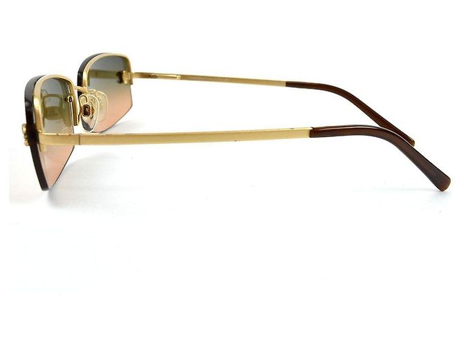 Chanel Sonnenbrille Blau Orange Gradient Kunststoff Silber - Ansicht 5