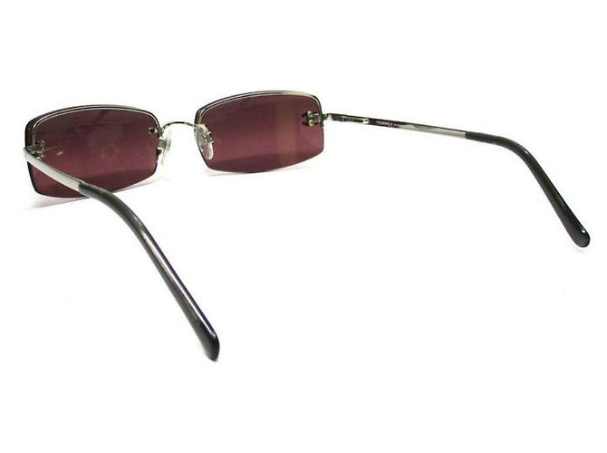 Gafas de sol Chanel Plateadas Violetas de Plástico Plata Púrpura - vista 3