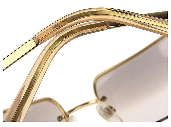 Gafas de sol Chanel CC Logo con strass dorado 4104-B - vista 5